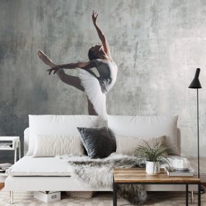 Papier Peint Ballerine Dansante Sur Un Fond De Mur En Béton – Image 3
