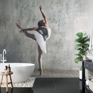 Papier Peint Ballerine Dansante Sur Un Fond De Mur En Béton – Image 5