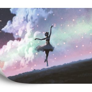 Papier Peint Ballerine Dansant Sur Le Fond Du Ciel Nocturne – Image 2