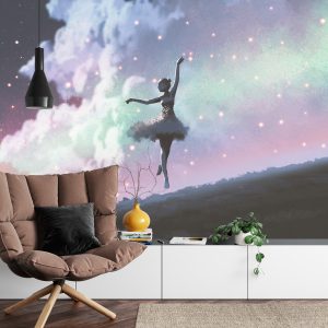 Papier Peint Ballerine Dansant Sur Le Fond Du Ciel Nocturne – Image 4