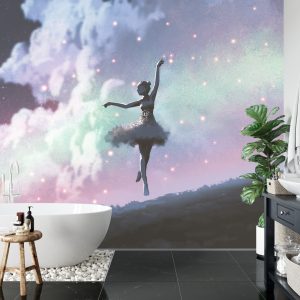 Papier Peint Ballerine Dansant Sur Le Fond Du Ciel Nocturne – Image 5