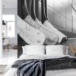 Papier Peint Bâtons De Hockey Noirs Et Blancs – Image 8