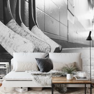 Papier Peint Bâtons De Hockey Noirs Et Blancs – Image 3