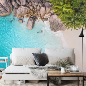 Papier Peint Plage Océan Palmiers – Image 3