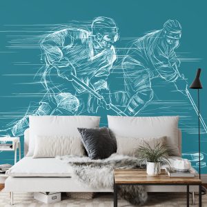 Papier Peint Joueurs De Hockey Tirés Au Sort – Image 3