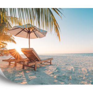 Papier Peint Plage Coucher De Soleil – Image 2