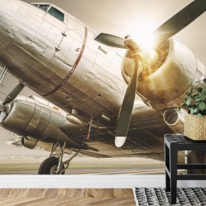 Papier Peint Avion Antique Au Coucher Du Soleil – Image 7