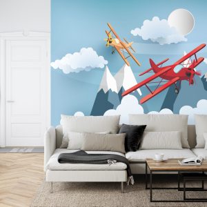 Papier Peint Avion Entre Les Nuages – Image 6