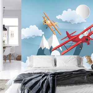 Papier Peint Avion Entre Les Nuages – Image 8