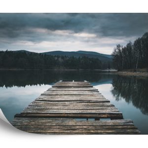 Papier Peint Terrasse En Bois Sur Le Lac – Image 2