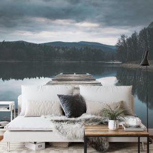 Papier Peint Terrasse En Bois Sur Le Lac – Image 3