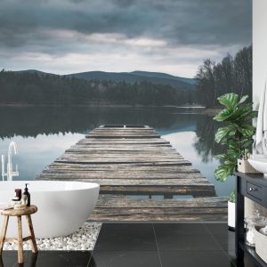 Papier Peint Terrasse En Bois Sur Le Lac – Image 5