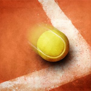 Papier Peint Balle De Tennis Sur Le Bord Du Terrain – Image 1