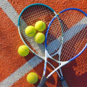 Papier Peint Balles De Tennis Avec Raquettes – Image 1