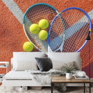 Papier Peint Balles De Tennis Avec Raquettes – Image 3