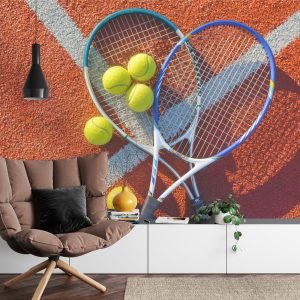 Papier Peint Balles De Tennis Avec Raquettes – Image 4