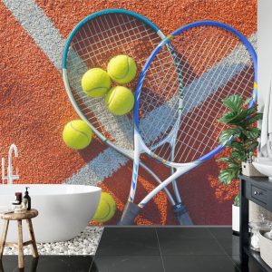 Papier Peint Balles De Tennis Avec Raquettes – Image 5