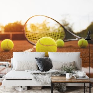 Papier Peint Raquette De Tennis Sur Le Court – Image 3