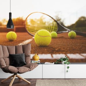 Papier Peint Raquette De Tennis Sur Le Court – Image 4