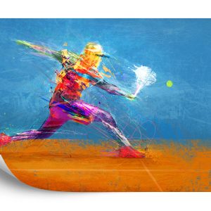 Papier Peint Joueur De Tennis Abstrait Peint – Image 2