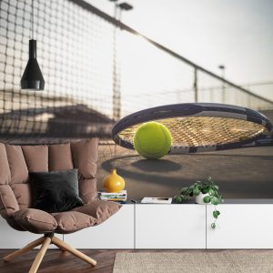 Papier Peint Balle De Tennis Avec Raquette – Image 4