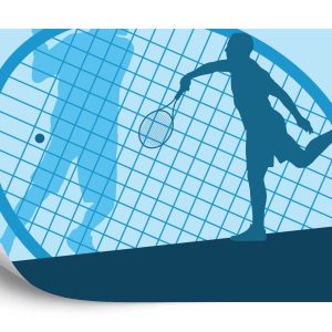 Papier Peint Joueur De Tennis Sur Le Fond Des Raquettes – Image 2