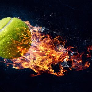 Papier Peint Une Balle De Tennis Brûlante – Image 1