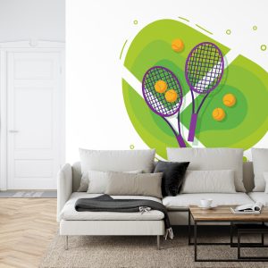 Papier Peint Balles Et Raquettes De Tennis Dessinées – Image 6