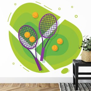 Papier Peint Balles Et Raquettes De Tennis Dessinées – Image 7