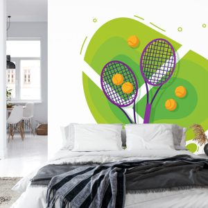 Papier Peint Balles Et Raquettes De Tennis Dessinées – Image 8