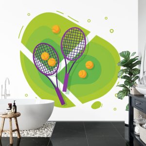 Papier Peint Balles Et Raquettes De Tennis Dessinées – Image 5