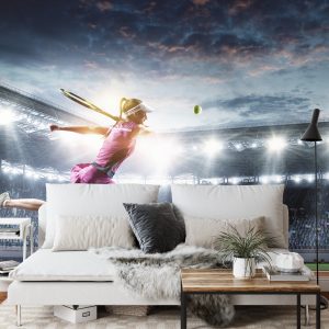 Papier Peint Joueuse De Tennis Au Stade – Image 3