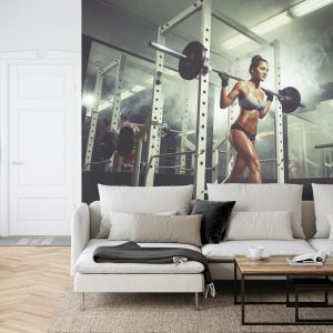 Papier Peint Femme, À, Les, Gymnase, Soulever, A, Barbell – Image 6