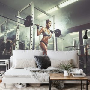 Papier Peint Femme, À, Les, Gymnase, Soulever, A, Barbell – Image 3