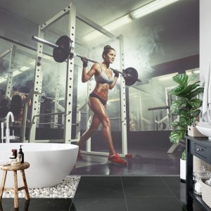 Papier Peint Femme, À, Les, Gymnase, Soulever, A, Barbell – Image 5