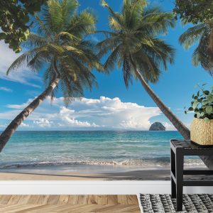 Papier Peint Plage Océan Palmiers – Image 7