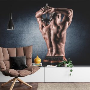 Papier Peint Homme Musclé Avec Haltère – Image 4