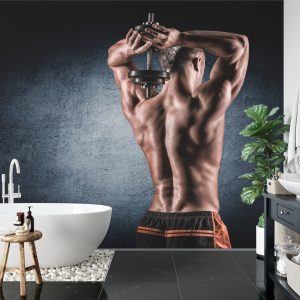 Papier Peint Homme Musclé Avec Haltère – Image 5