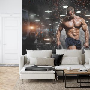 Papier Peint Homme Musclé Au Gymnase – Image 6