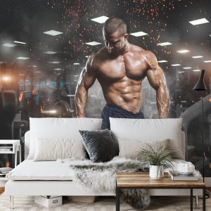 Papier Peint Homme Musclé Au Gymnase – Image 3