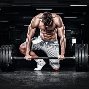 Papier Peint Bodybuilder Avec Une Barre – Image 1