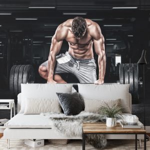 Papier Peint Bodybuilder Avec Une Barre – Image 3
