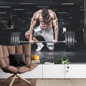 Papier Peint Bodybuilder Avec Une Barre – Image 4