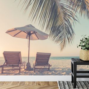 Papier Peint Plage Océan Palmiers – Image 7