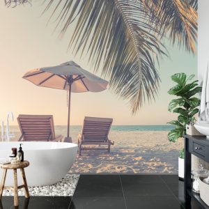 Papier Peint Plage Océan Palmiers – Image 5