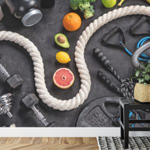 Papier Peint Équipement De Sport Avec Fruits Et Légumes – Image 7