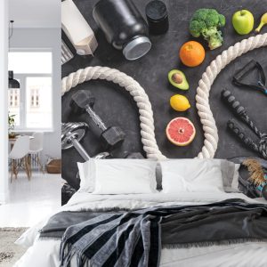 Papier Peint Équipement De Sport Avec Fruits Et Légumes – Image 8