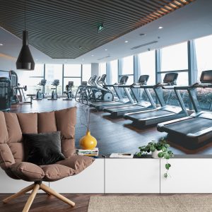 Papier Peint Intérieur De Salle De Sport Moderne 3D – Image 4