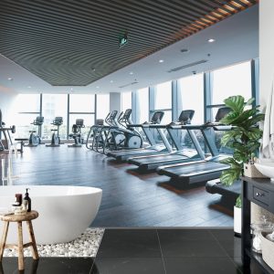 Papier Peint Intérieur De Salle De Sport Moderne 3D – Image 5