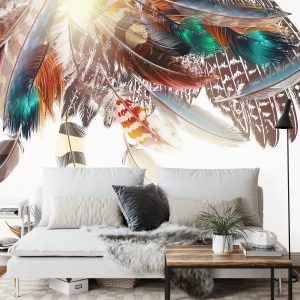 Papier Peint Plumes De Style Bohème – Image 3